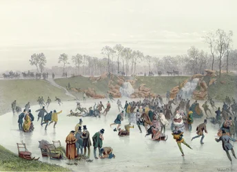 Skaters on the Lake at Bois de Boulogne